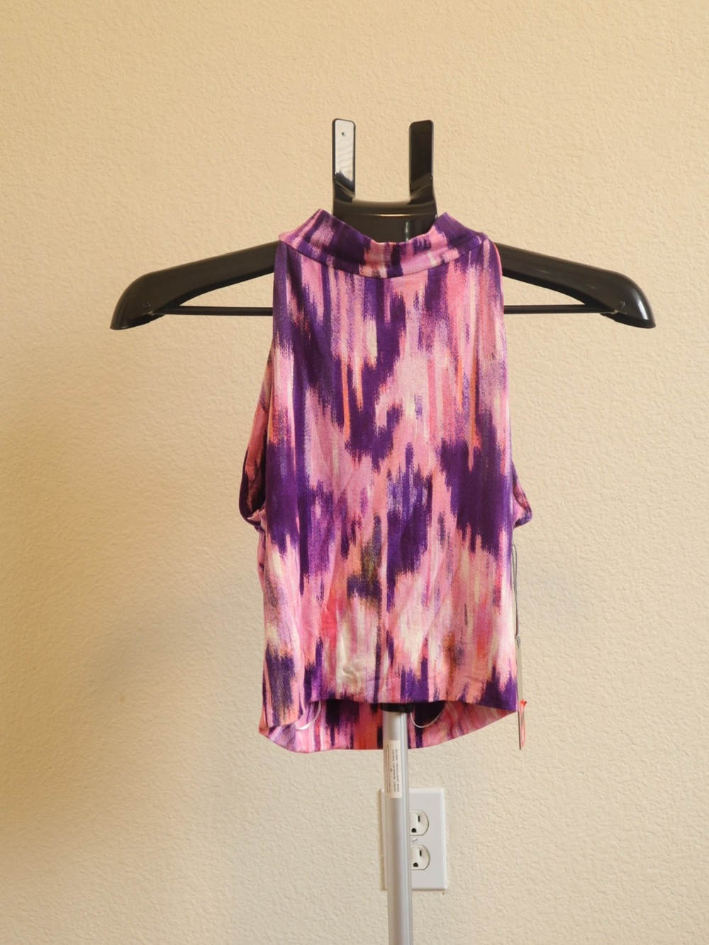 Tart Pink & Purple Mock Neck Sleeveless Camisole
